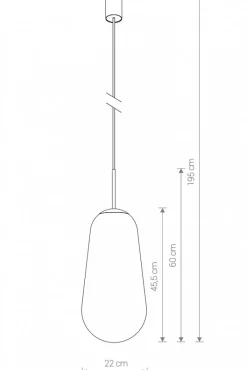 Lampa Wisząca PEAR L Czarny Złoty Szklany Klosz 1xE27 22cm * Nowodvorski New