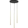 Lampa Wisząca PIANO Czarny Złoty Koło 3xG9 * TK Lighting Online
