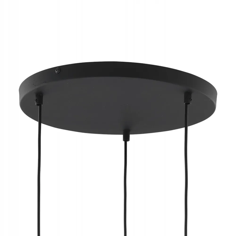 Lampa Wisząca PIANO Czarny Złoty Koło 3xG9 * TK Lighting Online