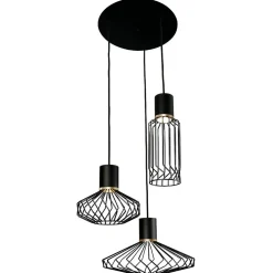 Lampa Wisząca PICO Czarny Metalowe Klosze 3xGU10