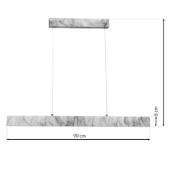 Lampa wisząca PIERCE white 18W LED * Eko-light Outlet