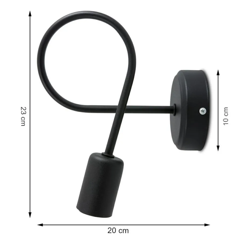 Lampa wisząca Pig Tail czarna nowoczesna * Bodek Sale