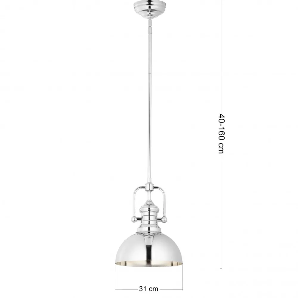 Lampa Wisząca PLATINO Srebrny 1xE27 31 cm * Jupiter Hot