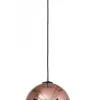 Lampa Wisząca POLARIS Czarny Miedziany Szklany Klosz 1xE27 25cm * Nowodvorski Outlet