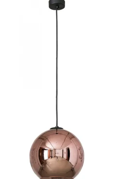 Lampa Wisząca POLARIS Czarny Miedziany Szklany Klosz 1xE27 25cm * Nowodvorski Outlet