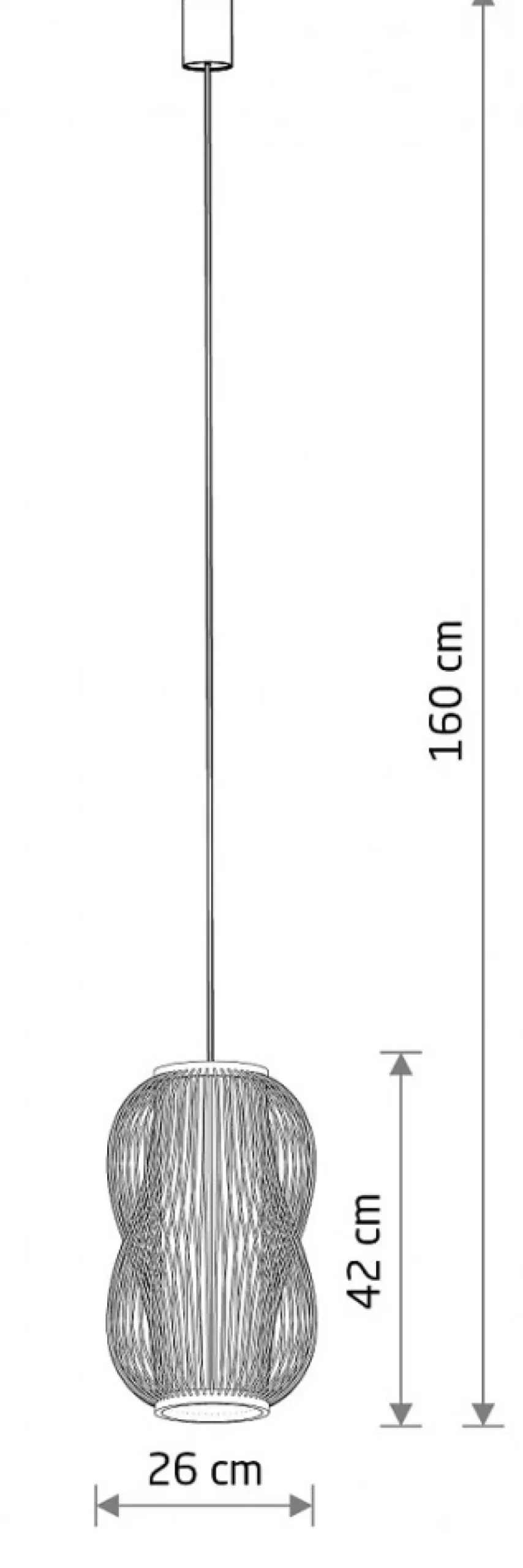 Lampa Wisząca PUKET Biały Brązowy Abażur 1xE27 26cm * Nowodvorski Online