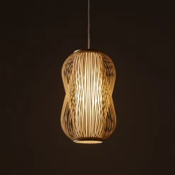 Lampa Wisząca PUKET Biały Brązowy Abażur 1xE27 26cm * Nowodvorski Online