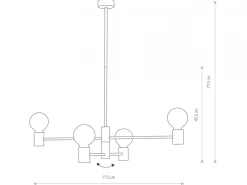 Lampa wisząca RADIUS czarna 4xE27 * Nowodvorski Online