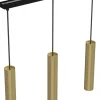 Lampa Wisząca RAITO Złoty Czarny 3xGU10