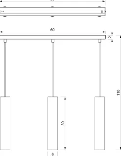 Lampa Wisząca RAITO Złoty Czarny 3xGU10