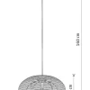 Lampa Wisząca RATTAN Biały Brązowy Abażur 1xE27 60 cm * Nowodvorski Discount