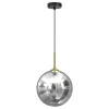 Lampa Wisząca REFLEX Czarny Złoty Szklany Klosz 1xE27 25cm * Eko-light Clearance