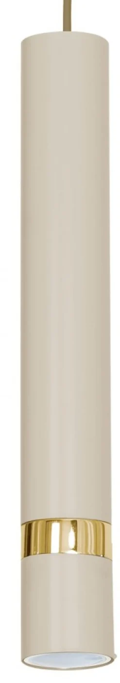 Lampa Wisząca RENO Beżowy Złoty 1xGU10