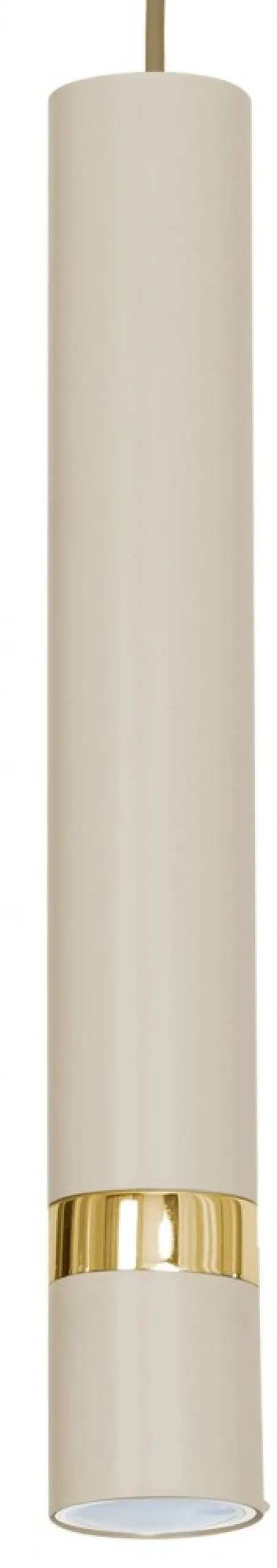 Lampa Wisząca RENO Beżowy Złoty 1xGU10