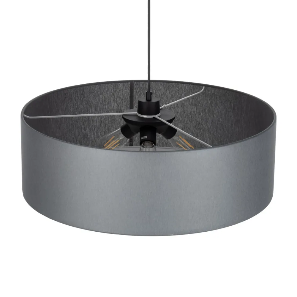 Lampa Wisząca RONDO Grafitowy Abażur 3xE27 60cm * TK Lighting Best