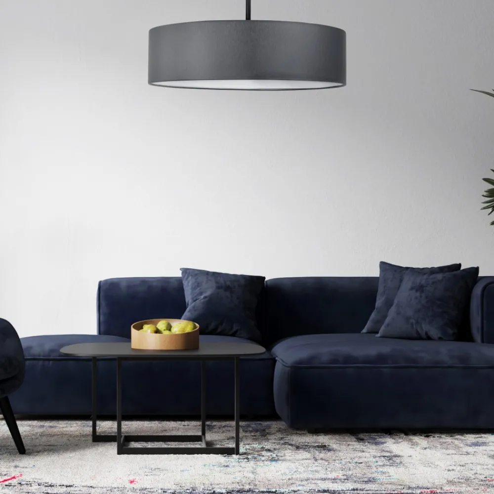 Lampa Wisząca RONDO Grafitowy Abażur 3xE27 60cm * TK Lighting Best