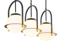 Lampa Wisząca ROSSO Czarny Szklane Klosze 3xE27 * Jupiter Best