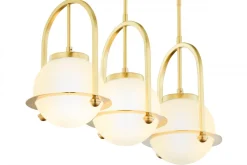 Lampa Wisząca ROSSO Złoty Szklane Klosze 3xE27 * Jupiter Hot