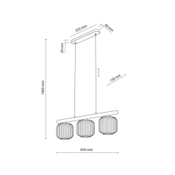 Lampa wisząca SALVIA brązowa 3xE14 * TK Lighting New