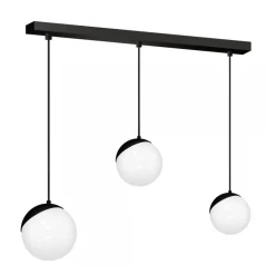 Lampa Wisząca SFERA Czarny Szklane Klosze 3xE14 * Eko-light Discount