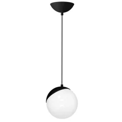 Lampa Wisząca SFERA Czarny Szklany Klosz E14 14cm * Eko-light