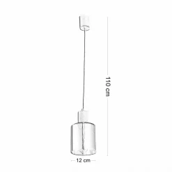 Lampa Wisząca SIERRA Czarny Złoty Szklany Klosz 1xE27 * TK Lighting Clearance