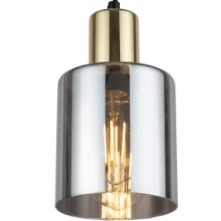 Lampa Wisząca SIERRA Czarny Złoty Szklany Klosz 1xE27 * TK Lighting Clearance