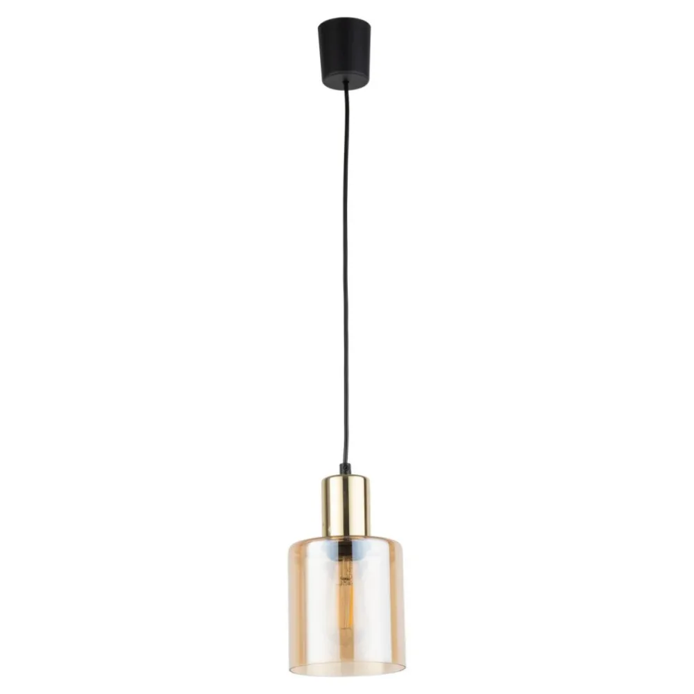 Lampa Wisząca SIERRA Złota Szklany Klosz 1xE27 * TK Lighting Hot