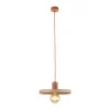 Lampa wisząca SILA ceglasta sabia beżowa 1xE27 30 cm * TK Lighting