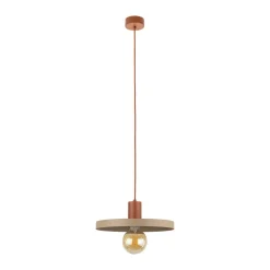 Lampa wisząca SILA ceglasta sabia beżowa 1xE27 30 cm * TK Lighting