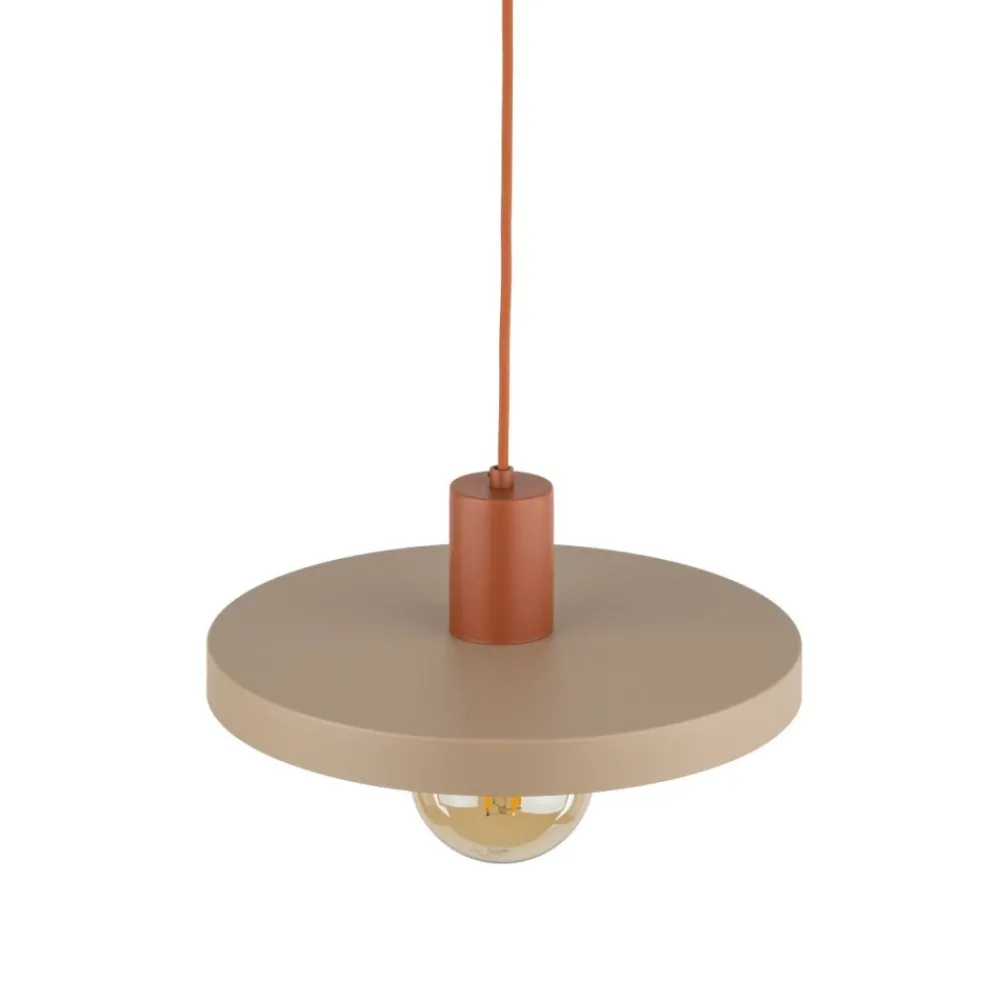 Lampa wisząca SILA ceglasta sabia beżowa 1xE27 30 cm * TK Lighting