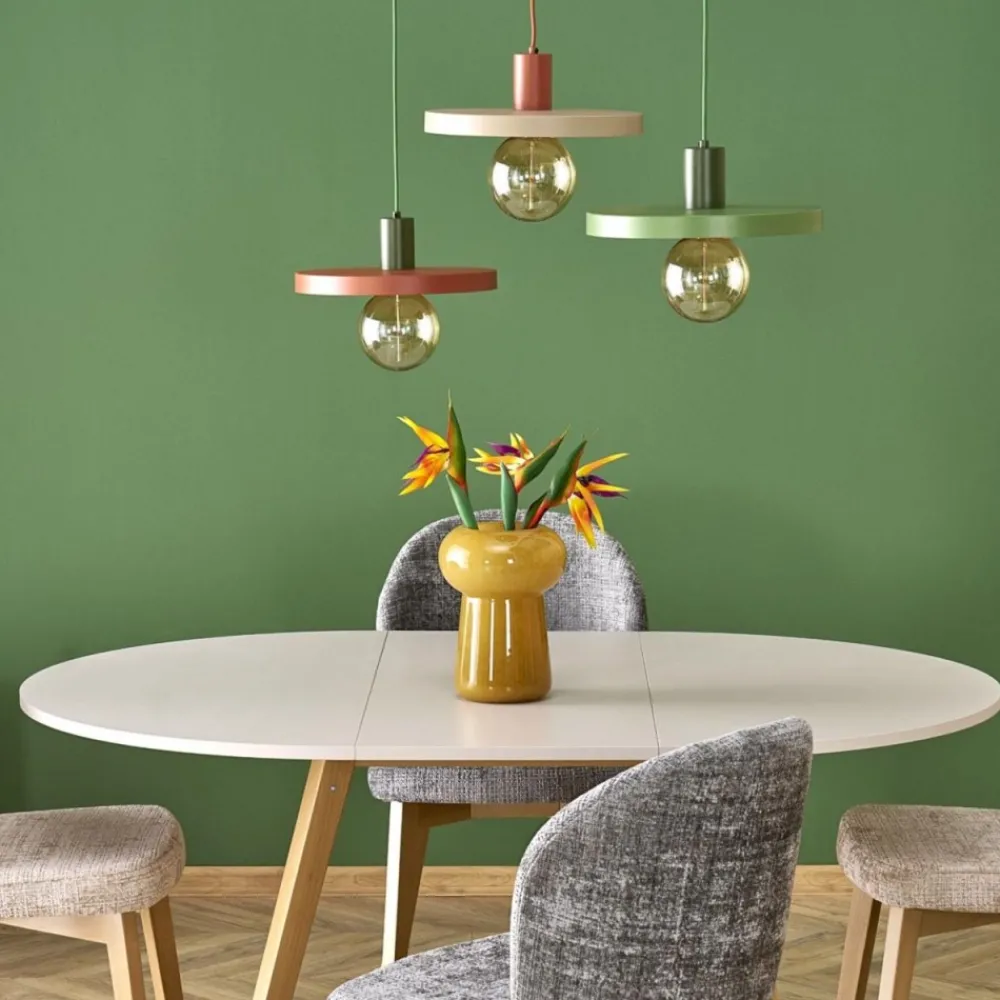 Lampa wisząca SILA ceglasta sabia beżowa 1xE27 30 cm * TK Lighting