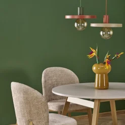 Lampa wisząca SILA ceglasta sabia beżowa 1xE27 30 cm * TK Lighting
