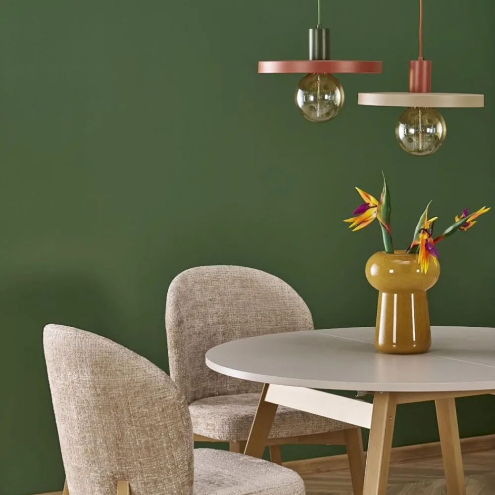 Lampa wisząca SILA ceglasta sabia beżowa 1xE27 30 cm * TK Lighting