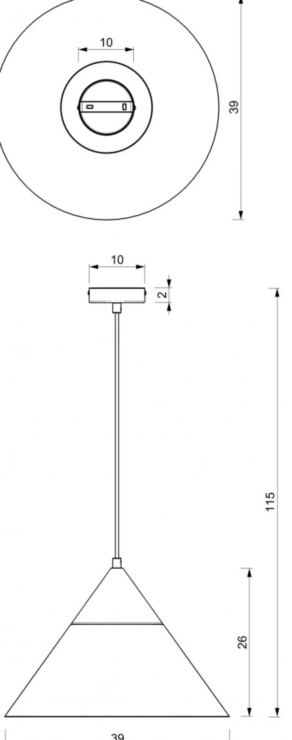 Lampa Wisząca SINGLE Biały Brązowy Metalowy Klosz 1xE27 39cm