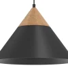 Lampa Wisząca SINGLE Czarny Brązowy Metalowy Klosz 1xE27 39cm