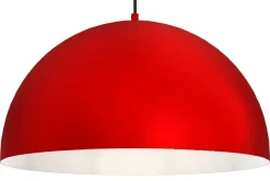 Lampa Wisząca SINGLE Czerwony Metalowy Klosz 1xE27 50cm * Luminex Clearance