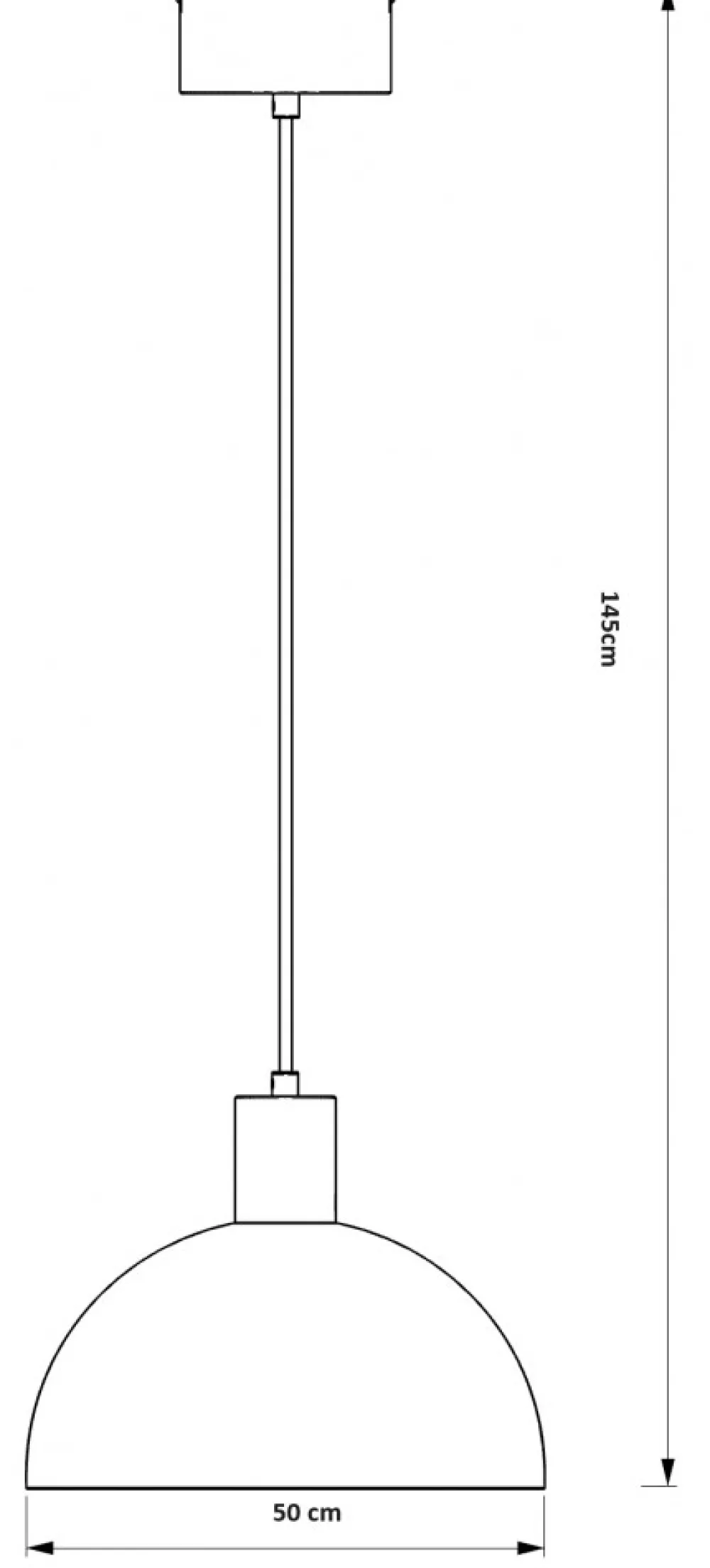 Lampa Wisząca SINGLE Czerwony Metalowy Klosz 1xE27 50cm * Luminex Clearance