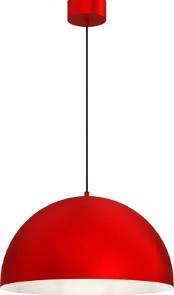 Lampa Wisząca SINGLE Czerwony Metalowy Klosz 1xE27 50cm * Luminex Clearance