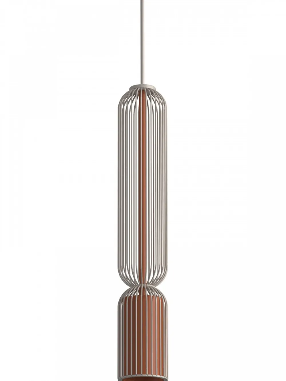 Lampa wisząca SINGLES B beżowa ceglasta * Nowodvorski