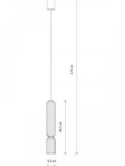 Lampa wisząca SINGLES B beżowa ceglasta * Nowodvorski