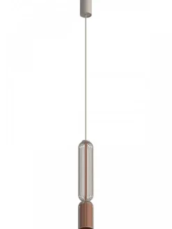 Lampa wisząca SINGLES B beżowa ceglasta * Nowodvorski