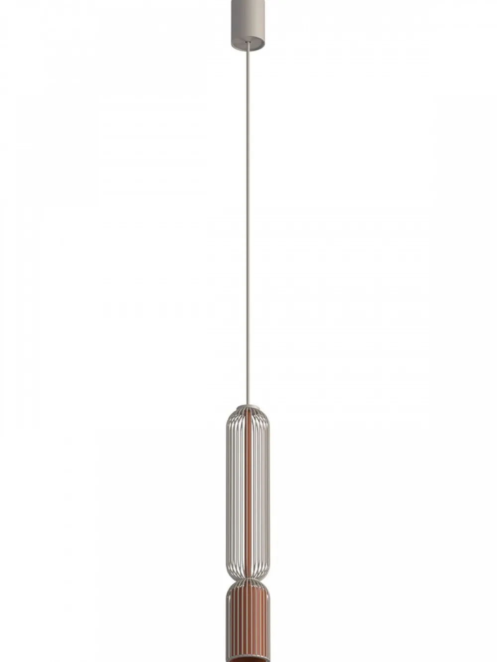 Lampa wisząca SINGLES B beżowa ceglasta * Nowodvorski