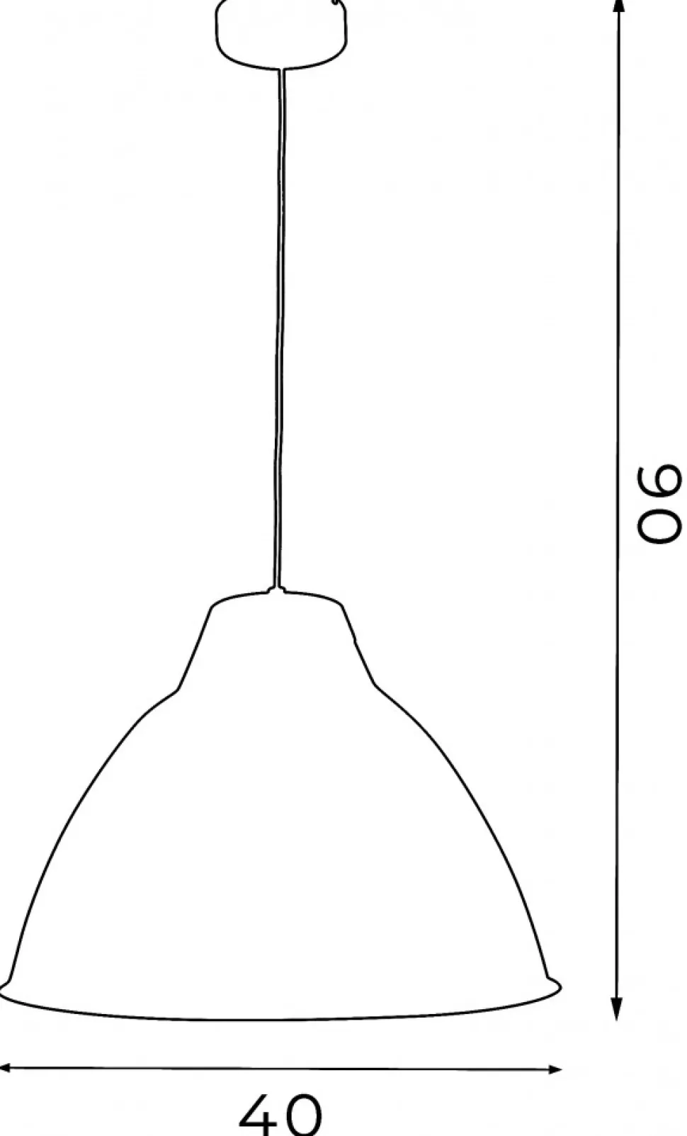 Lampa Wisząca SKAL Biały Brązowy Metalowy Klosz 1xE27 40cm