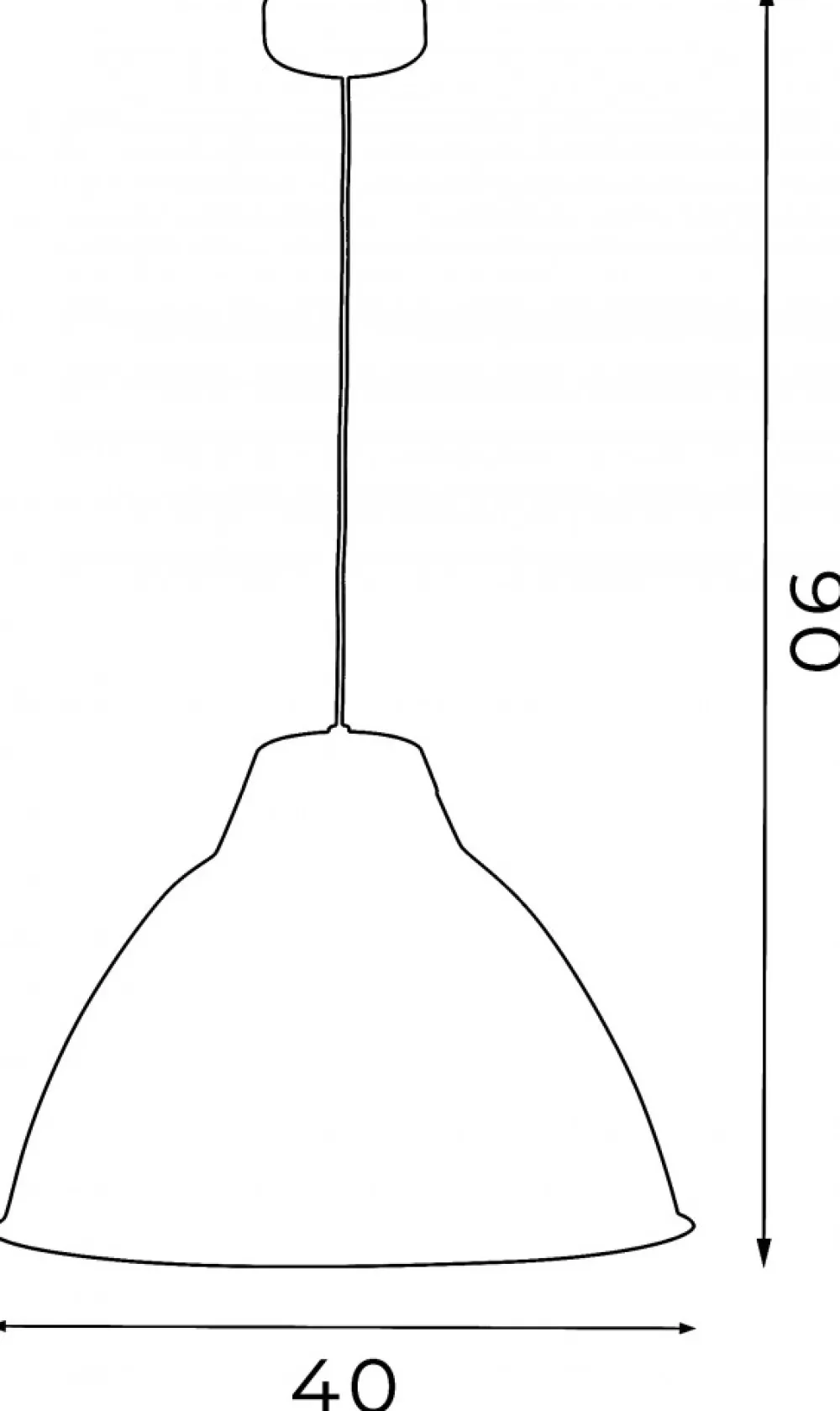 Lampa Wisząca SKAL Czarny Biały Metalowy Klosz 1xE27 40cm * Luminex Hot