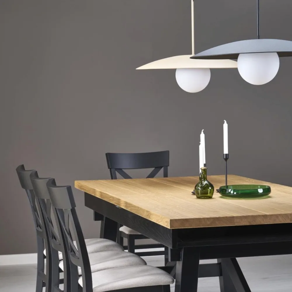 Lampa wisząca SLATE sabia beżowa klosz biały 1xE27 * TK Lighting Sale
