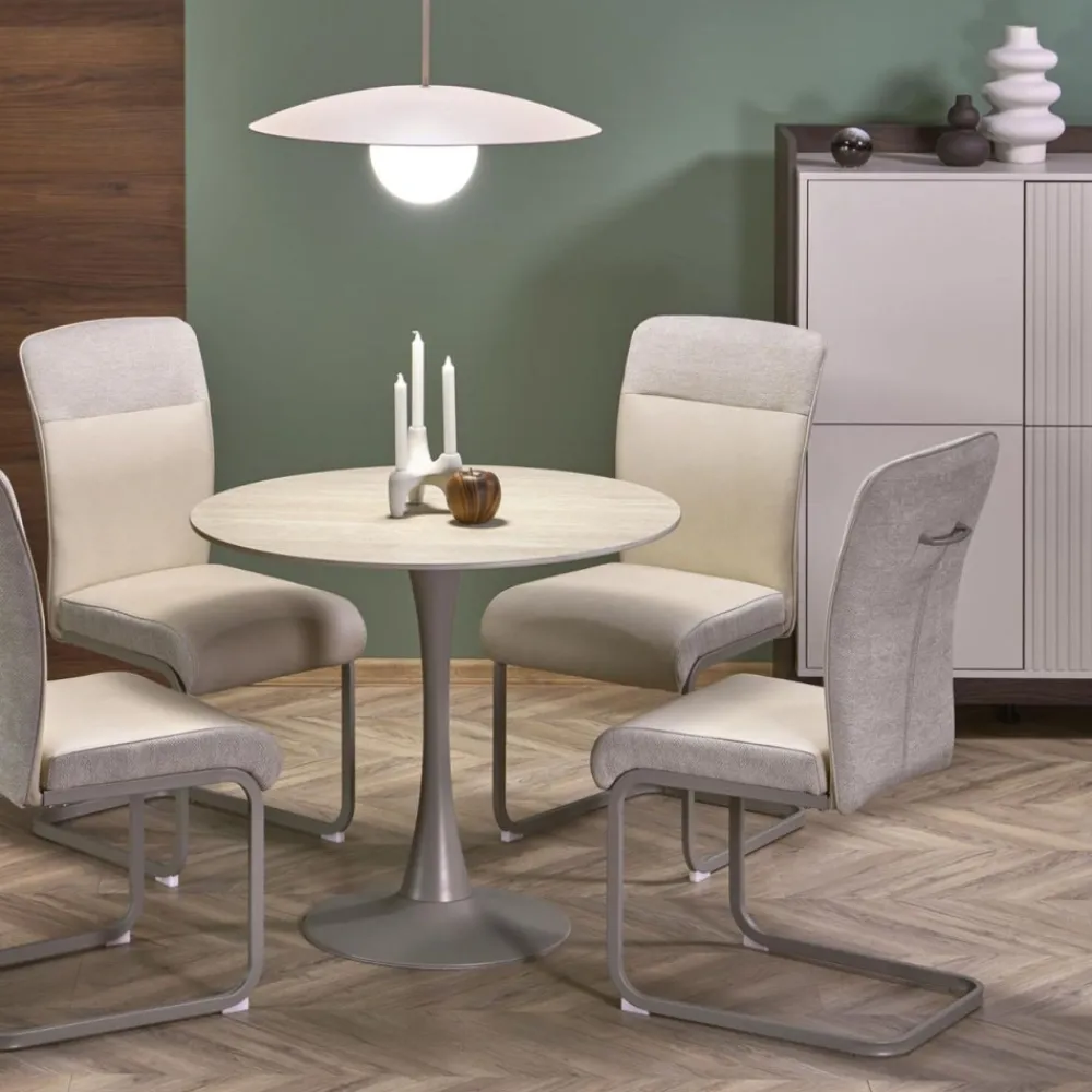 Lampa wisząca SLATE sabia beżowa klosz biały 1xE27 * TK Lighting Sale