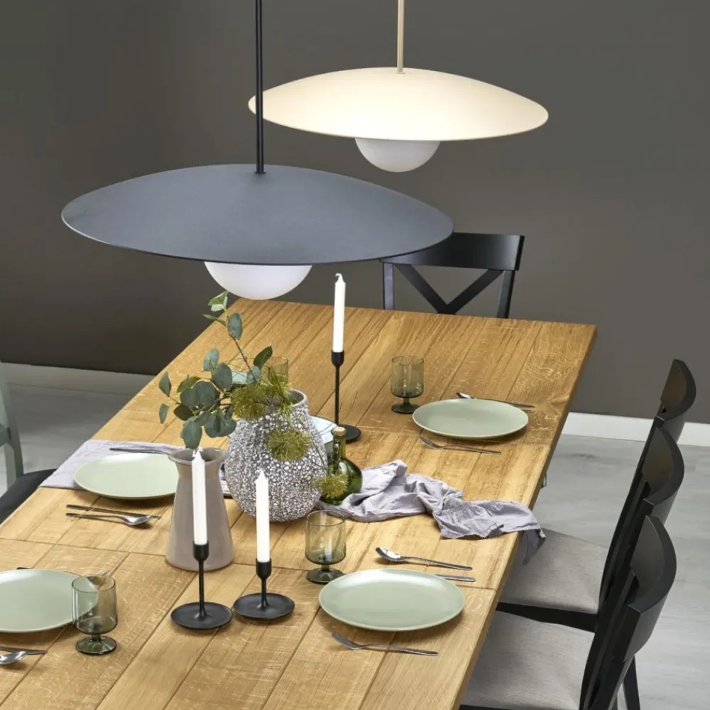 Lampa wisząca SLATE sabia beżowa klosz biały 1xE27 * TK Lighting Sale