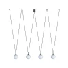 Lampa Wisząca SLING Czarny Biały Szklane Klosze 4xG9 * Nowodvorski