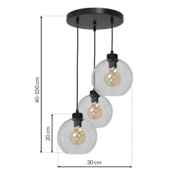 Lampa wisząca SOFIA clear 3xE27 * Eko-light Discount